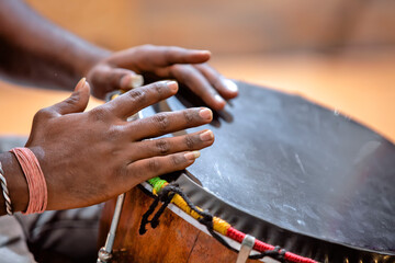 djembe drummer playing