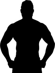 Digital png illustration of silhouette of man on transparent background