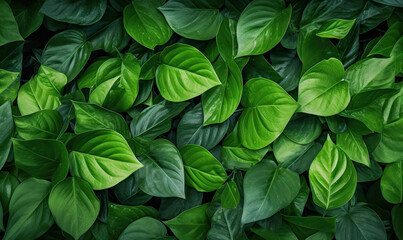 Forest leaves textured wallpaper. Creative abstract surface banner. For postcard, book illustration. Created with generative AI tools