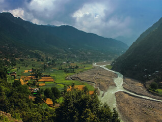 Majestic view of Kohistan Upper Dir Kumrat valley in Pakistan Amazing Landscaoe view of Trees and a cold water river adventure place in Pakistan