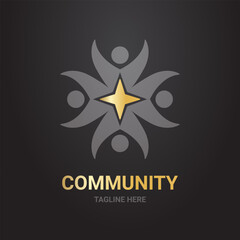 community logo, with luxury style gold alloy