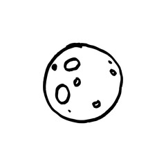 moon hand drawn element