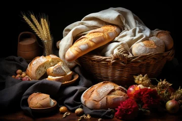 Wall murals Bread baked bread