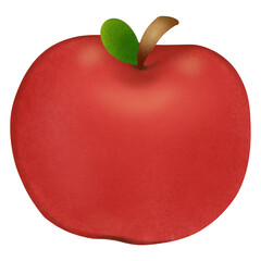red apple isolated on white
