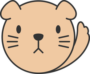 Dog line filled icon. Animal icon simple style.