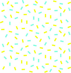 Digital png illustration of green and yellow confetti on transparent background