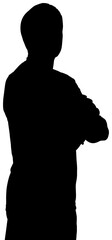 Digital png silhouette image of man on transparent background