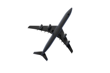 Digital png illustration of grey plane on transparent background
