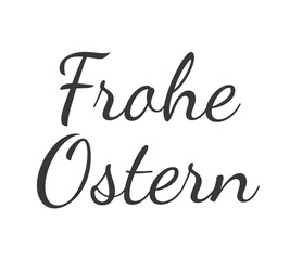 Digital png illustration of frohe ostern text on transparent background