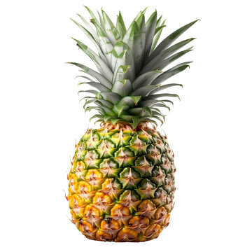 Pineapple, isolated on transparent background.