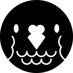 Bird glyph icon. Animal icon simple style.