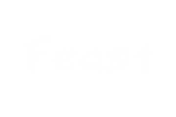 Digital png illustration of feast text on transparent background