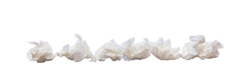 Digital png illustration of crumpled tissues on transparent background