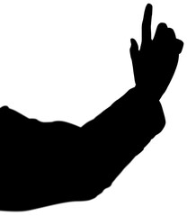 Digital png illustration of outstretched hand on transparent background