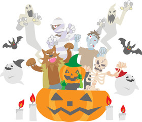 ハロウィンのゴーストたち