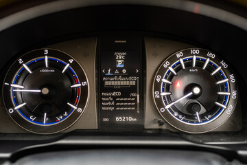 car​ instrument panel, car​ speed motor of​ night, car​ dashboard​ modern​ automobile...
