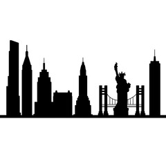 Obraz premium City silhouette of United States