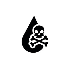 water pollution sign on white background