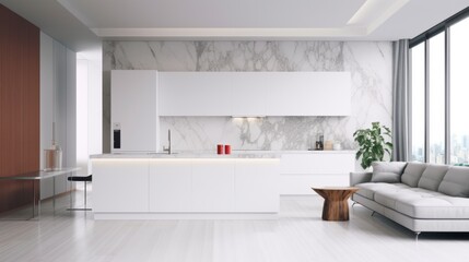 Fototapeta premium Home interior design showcase Modern contemporary living area with naatual light interior cozy mood and tone scheme house beautiful ideas for home improvement background,ai generate