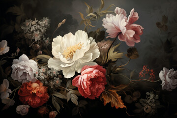 Vintage background summer floral