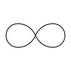 Simple unlimited icon. Infinite. Vector.