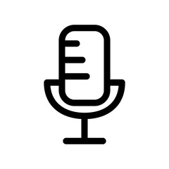 Modern microphone icon. Microphone stand and voice microphone. Vector.