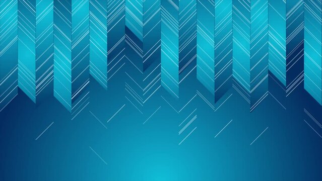 Bright blue hi-tech geometric abstract background with lines. Seamless looping minimal motion design. Video animation Ultra HD 4K 3840x2160