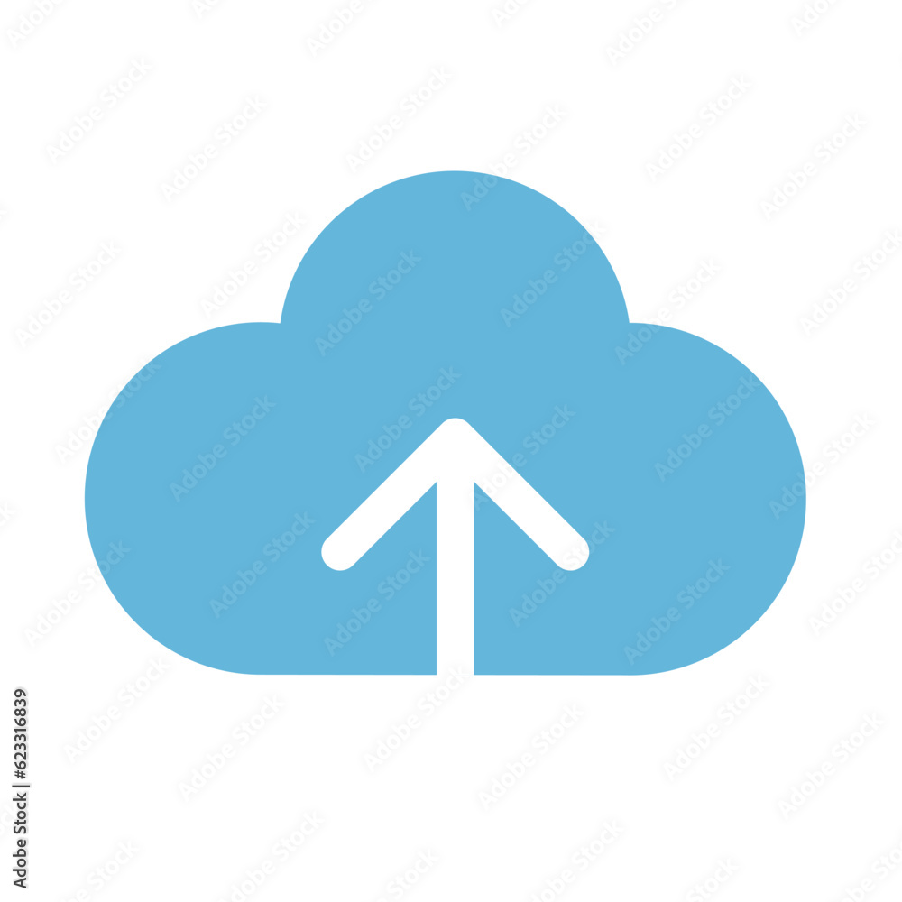 Poster cloud data upload icon. vector.