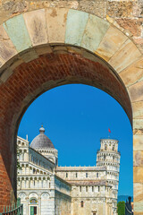 The famous Leaning Tower in Pisa, Italy