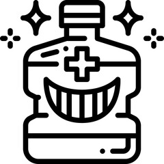 Mouthwash line icon