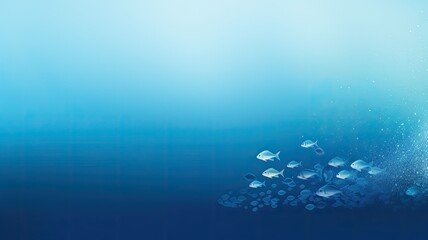 Fototapeta na wymiar Fish, underwater. Web banner with copy space. Generative AI
