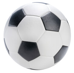 Sports equipment concept, Football or soccer ball on white PNG File.