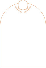 Linear Boho Aesthetic Arch Frame