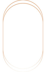Linear Boho Aesthetic Oval Frame