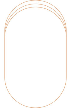 recommend clip art: Linear Boho Aesthetic Oval Frame