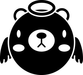 Bear halloween glyph icon. Halloween icon simple style.