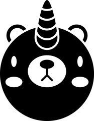 Bear halloween glyph icon. Halloween icon simple style.