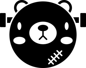 Bear halloween glyph icon. Halloween icon simple style.