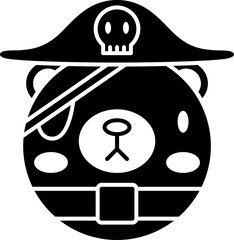 Bear halloween glyph icon. Halloween icon simple style.