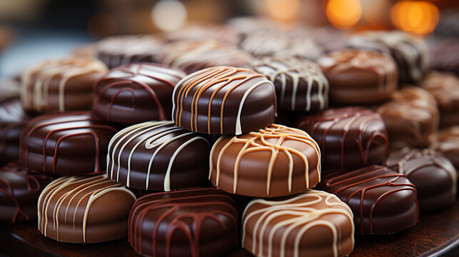 box of chocolates HD 8K wallpaper Stock Photographic Image