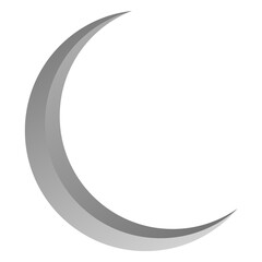 Crescent moon, golden stars and white clouds 3d style isolated on blue background. Dream, lullaby, dreams background design for banner, booklet, poster. Vector illustration