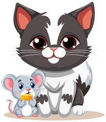Cate and mouse friends cartoon character