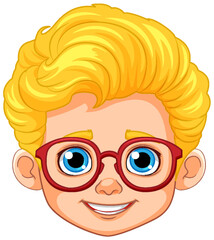 Boy with Blonde Hair and Brown Eyes