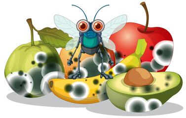 Decompose fruit and fly
