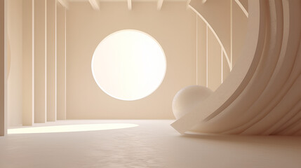 futuristic minimalist saga room landscapes