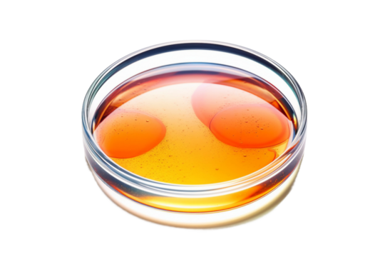 Bacteriology petri dish. isolated object, transparent background
