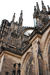 Fototapeta premium Vertical shot of the St. Vitus Cathedral at Prague Castle in Prague, Czech Republic