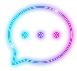 Chat comment neon icon