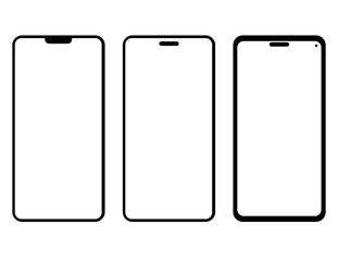 smartphone with blank screen