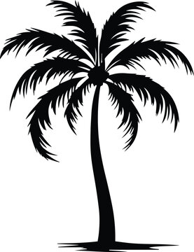 Coconut Tree Logo Monochrome Design Style